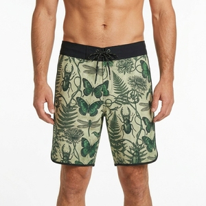 Quick Dry Recycled Polyester Custom Pattern <b>Men's</b> Surf Board Short Swim <b>Trunk</b> With Custom Logo Swimsuit <b>Men</b> - Product Image 1