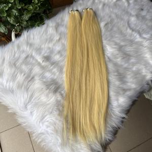 Faisceaux de cheveux raides 613 tons 100% extensions de cheveux blonds clairs décolorés trame de cheveux humains vietnamiens bruts donneur unique - Product Image 4