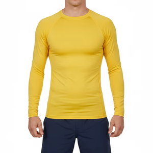 Camiseta de Compresión Personalizable para Hombre, Antibacteriana, de Spandex/Nylon, Manga Larga, para Gimnasio, BJJ, MMA, Sublimada - Product Image 1