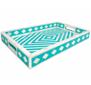 Plateau de service rond en nacre rose fait main avec incrustations, mosaïque de coquillages, plateau décoratif pour table basse, hôtel et décoration intérieure - Product Image 3