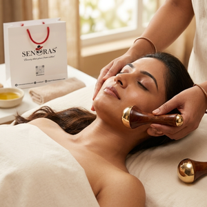 Senoras Bronze Dual Kansa Wand, outil de massage corporel manuel pour le visage et les pieds |   Raffermissement de la peau et utilisation sur tout le corps - Product Image 1