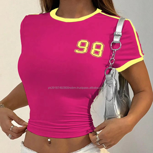 Breathable Sports <b>Crop</b> <b>Top</b> Tee Quick Dry Short Sleeve 2026 Lightweight Summer New Street Style - Product Image 2