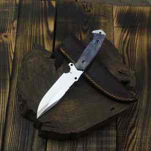 BA ENTERPRISES Custom Handmade Stainless Steel Drop Point <b>Knife</b> Camel <b>Bone</b> <b>Handle</b> Leather Sheath 9" Overall Length for Hunting - Product Image 3