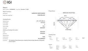 Diamantes Sueltos de Laboratorio de 0.39 Quilates, Surtidos, Certificados por IGI, HPHT CVD, Corte Brillante Redondo, Claridad D VVS1, Fabricante de Diamantes - Product Image 3