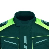 Veste de motocross réfléchissante pour homme, manches longues, coupe-vent, toutes saisons, équipement de protection pour la conduite, noir et vert fluo, design bicolore