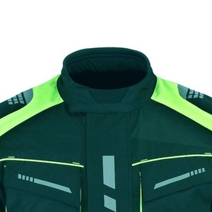 Men's Reflective Motocross Jacket Full Sleeve Windproof All Seasons Protective Riding Gear Black Neon-Green Color Block-Design - Product Image 4
