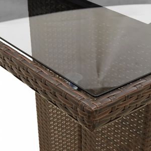 Set da pranzo in 7 pezzi con Patio in Poly Rattan marrone con cuscini elegante collezione di mobili da giardino - Product Image 6