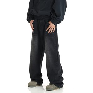 Men's Loose Fit Baggy Denim <b>Trousers</b> Wide Leg Acid Wash Fashion Custom Manufacturing Baggy Streetwear Denim Jeans Pants - Product Image 1