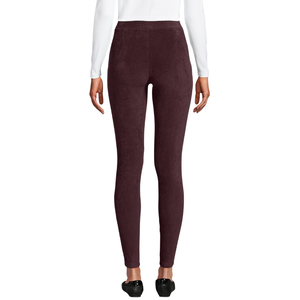 Leggings extensibles taille haute pour femmes couleur unie taille élastique tissu en daim tenue décontracté doux couleur personnalisée en gros échantillon gratuit - Product Image 6