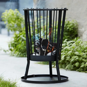 Brasero de Metal para Jardín, Diseño Moderno, para Barbacoa, Patio, Calefacción Exterior, Diseño Premium, Fácil de Usar, con Recubrimiento Negro - Product Image 3