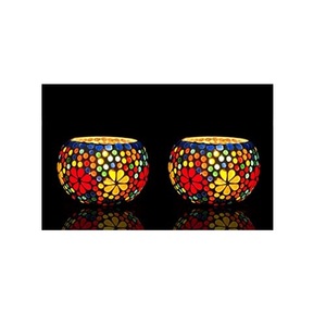 Solid Quality Glass <b>Candle</b> Holder Colorful Solid Theme Multi-Size Glass Mosaic <b>Candle</b> Holder for Home Decoration - Product Image 2