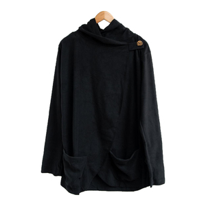 เสื้อฮู้ดดี้สีดำผ้าฝ้าย 100% - Product Image 1