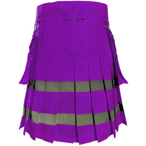 Kilt utilitaire pour homme violet haute visibilité cargo gothique mode festival vêtements de travail 2026 - Product Image 4