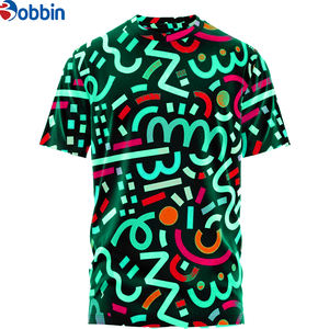 Camiseta Personalizada con Logotipo Sublimado, Cuello Redondo, Manga Corta, Teñida, de Spandex/Poliéster Antiencogimiento para Hombre, Venta Caliente - Product Image 3