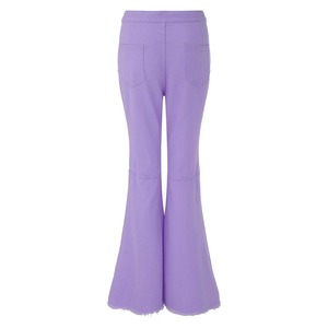 Jeans en denim personnalisés pour femmes, pantalon évasé, coupe ample, extensible, élégant - Product Image 2