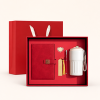 Ensemble cadeau élégant de carnet vert avec stylo, marque-page et thermos, boîte cadeau haut de gamme pour les promotions d'entreprise et la reconnaissance des employés