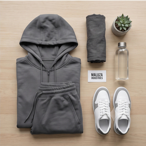 Conjunto Deportivo Informal con Capucha para Verano, Unisex, de MALUZA INDUSTRIES, Ecológico, Tallas Grandes, Transpirable, 100% Poliéster, con Logotipo Personalizado, 2 Piezas - Product Image 5