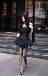 Coshe Julia dulce vestido con hombros descubiertos falda hinchada elegante lindo para mujeres para eventos de fiesta trajes casuales diarios características naturales - Product Image 5