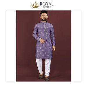 Expert en la vente de vêtements de mariage de qualité supérieure, notamment des kurtas pour hommes en viscose et soie imprimée, et des pantalons en coton, en provenance d'Inde. - Product Image 6