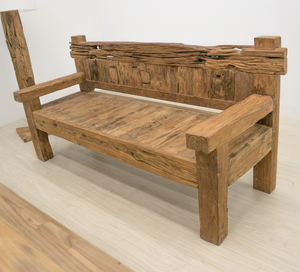 Banco de Madera de Teca Estilo Bali, Diseño Costero, Muebles de Patio Duraderos y Sostenibles para Exteriores, Antiguos, Cómodos y Modernos, Indonesios - Product Image 6