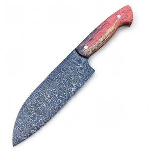 Couteau de chef en acier Damas magnifiquement conçu, manche en bois de palissandre rose personnalisé, outil de cuisine professionnel - Product Image 1