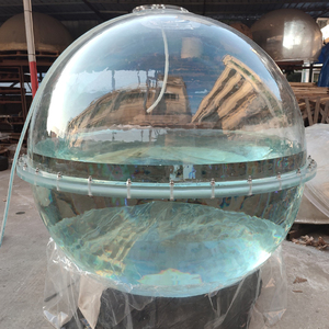 Tanque de agua esférico transparente de acrílico personalizado de fábrica con tapa para exhibición de peces/bolas de agua - Product Image 3