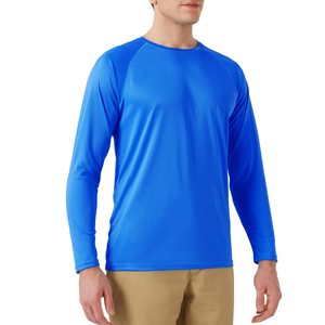 Camiseta Deportiva de Manga Larga con Logotipo Personalizado, de Alta Calidad, Lisa, para Natación, para Hombre, al por Mayor - Product Image 1