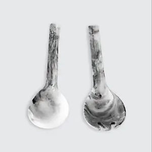 ช้อนเสิร์ฟสลัดเรซิ่นสองสี ดีไซน์ใหม่ ช้อนเสิร์ฟและช้อนตักสลัดอเนกประสงค์ สำหรับครัว โรงแรม บ้าน และร้านอาหาร - Product Image 1