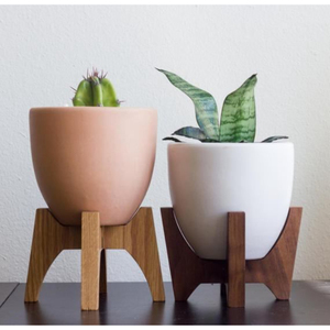 Support de plantes au design antique, support en bois naturel créatif, porte-plante d'intérieur, élégant présentoir à fleurs avec base en bois massif - Product Image 3