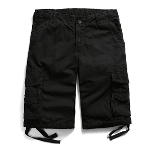 Shorts de chasse décontractés pour hommes 100 % coton respirant léger séchage rapide écologique multi-poches taille mi-haute unie pour l'extérieur - Product Image 1