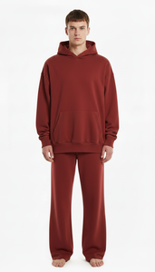 Conjunto Deportivo Personalizado de Felpa de Algodón, Tejido Suave, Cálido y Transpirable, Ajuste Cómodo, Ropa Casual Diaria, Sudadera con Capucha y Pantalones Deportivos Unisex - Product Image 3