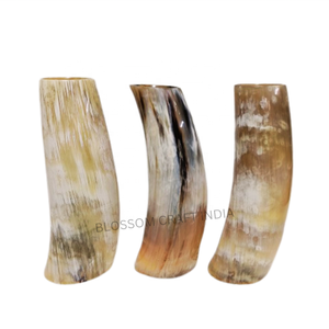 Jarrón de Cuerno de Búfalo Orgánico Auténtico, Hecho a Mano, Pulido, Maceta Floral, Elegante Centro de Mesa de Estilo Animal, Ecológico - Product Image 1