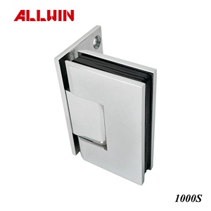 Bisagra para Puerta de Ducha de Cristal, de Latón Sólido Cromado Pulido, 8-12 mm, 90 Grados, Cierre Suave Hidráulico para Baño ALLWIN 1000HYD-9055 - Product Image 6