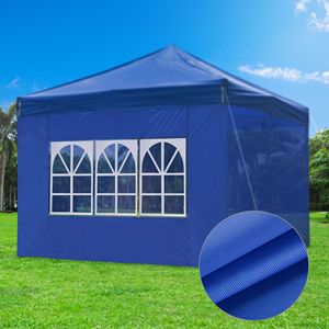 Gazebo EZ Canopy 10x10ft con Finestre, Tenda per Matrimoni e Feste in Blu - Product Image 3