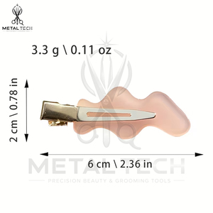 Light Pink Color Metal <b>Hair</b> Sectioning <b>Clips</b> Gold Plated Base Professional Salon Side Bangs Barrettes Women <b>Hair</b> Accessories - Product Image 6