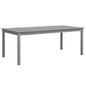 Juego de comedor de jardín duradero de siete piezas, madera de acacia maciza gris, duradero y elegante - Product Image 4