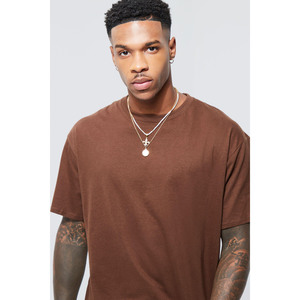 Men's Brown Oversized T-<b>Shirt</b> With <b>Dragon</b> Print Back Street Style Short Sleeve O-Neck Cotton Jersey Fit T <b>Shirt</b> For Men - Product Image 5