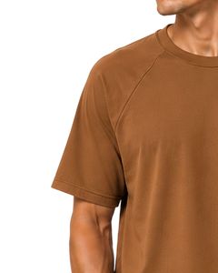 เสื้อยืดแขนสั้นคอกลมสีน้ำตาลสำหรับผู้ชาย ทรงแร็กแลน เรียบง่าย สไตล์สตรีทแวร์ รับสกรีนโลโก้ ทรงโอเวอร์ไซส์ แฟชั่น นุ่มสบาย พรีเมียม เสื้อยืดฤดูร้อน - Product Image 3