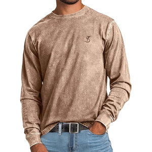 Breathable Street Wear Men Acid Wash Sweatshirt Hot Selling <b>Light</b> Weight Men Basics Acid Wash Sweatshirt - Product Image 3