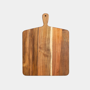 Planche à découper en bois d'acacia naturel avec poignée, ustensile de cuisine, décoration d'intérieur en bois pour la découpe de viande, fromage et légumes. - Product Image 1