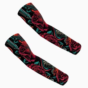 Manchons de cyclisme OEM personnalisés en élasthanne/polyester, élastiques, anti-UV, en soie glacée rafraîchissante, résistants à l'eau et respirants - Product Image 1