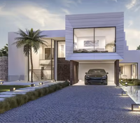 Maisons modulaires de luxe en acier léger préfabriquées avec panneaux sandwich, conçues en 3D, pour villas extérieures modernes, hôtels résidentiels, en vente