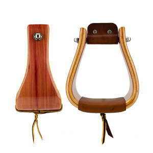 Estribos de Madera para Montar a Caballo, Reposapiés Ecuestres de Madera Natural, Accesorios Duraderos para Silla de Montar, Equipo Cómodo para Montar en Establos - Product Image 2