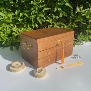 Caja de Joyería de Madera Ecológica Hecha a Mano con Tallado Floral, Acabado Pulido con Técnicas Tradicionales, para Montar en la Pared, para Guardar Objetos Artesanales - Product Image 4