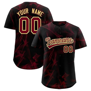Camiseta de Béisbol Personalizada con Nombre de Equipo, 100% Poliéster, Impresión Digital, Transpirable, Manga Corta, Unisex, Adulto, Mejor Tela, Servicio OEM - Product Image 3
