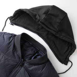 Men <b>Winter</b> Puffer Jacket Detachable Hood <b>Thick</b> Padded Quilted Bomber <b>Coat</b> with Ribbed Cuffs and Zipper Pockets for Cold Weather - Product Image 2
