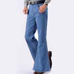Jean droit en denim brut à lisière, 100 % coton, taille mi-haute, léger, personnalisé en usine pour homme - Product Image 2