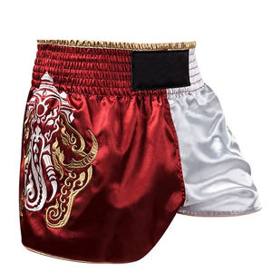 Pantalones Cortos de Artes Marciales Bordados con Ribete Dorado, Transpirables, Elásticos, Casuales, con Cintura Elástica, 100% Poliéster, Personalizados - Product Image 4