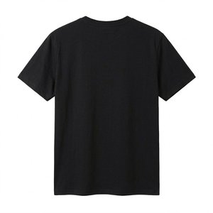 เสื้อยืดสีดำพิมพ์โลโก้ตามสั่งขายส่งสำหรับผู้ชาย สวมใส่สบายๆ ในฤดูร้อน เสื้อผ้าสตรีทแวร์รักษ์โลก ขายดีเป็นที่นิยม - Product Image 2