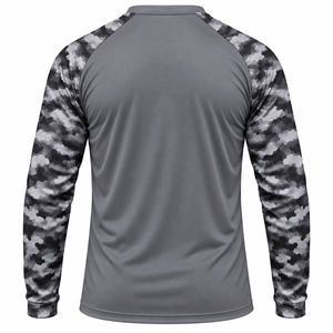 Chemise de pêche pour hommes en gros, protection UV, manches longues raglan, chemise de travail, couleur unie, chemise de performance personnalisée pour hommes - Product Image 2